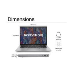 Station de travail portable HP ZBook Firefly G11 14"