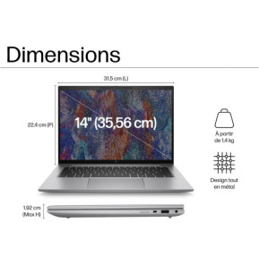 Station de travail portable HP ZBook Firefly G11 14"