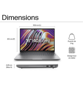 Station de travail portable HP ZBook Power G11 16" - NVIDIA RTX™ A1000