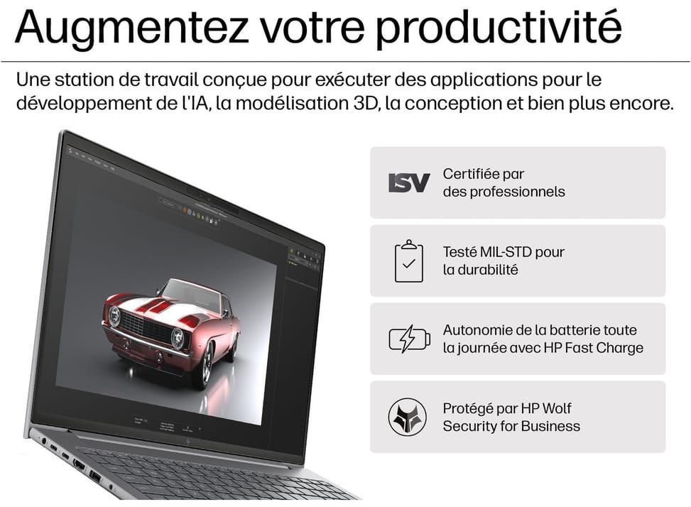 Station de travail portable HP ZBook Power G11 16" - NVIDIA RTX™ A1000 — image 4