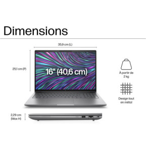 Station de travail portable HP ZBook Power G11 16" - NVIDIA RTX™ 3000