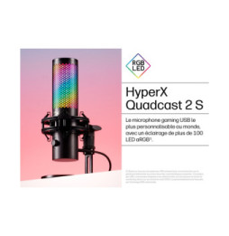 HyperX QuadCast 2 S – Microphone USB (noir)