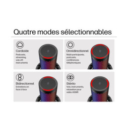 HyperX QuadCast 2 S – Microphone USB (noir)