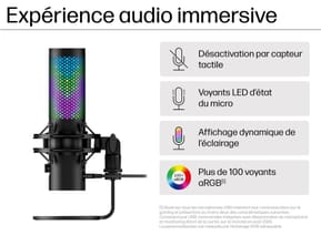 HyperX QuadCast 2 S – Microphone USB (noir) — image 5
