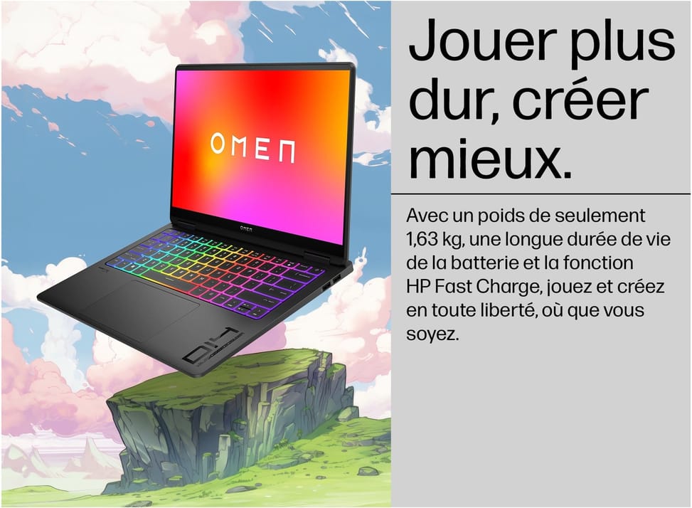PC Portable Gaming OMEN Transcend 14-fb0031nf-  NVIDIA® GeForce RTX™ 4060 — image 7