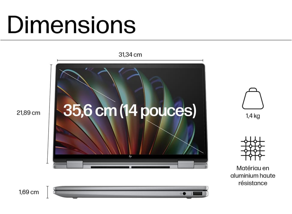 PC Portable 2 en 1 HP Envy x360 14-fa0000nf - Écran tactile OLED — image 5