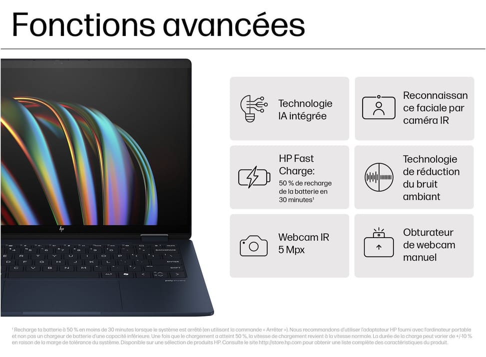 PC Portable 2 en 1 HP Envy x360 14-fc0004nf  - Écran tactile OLED — image 8