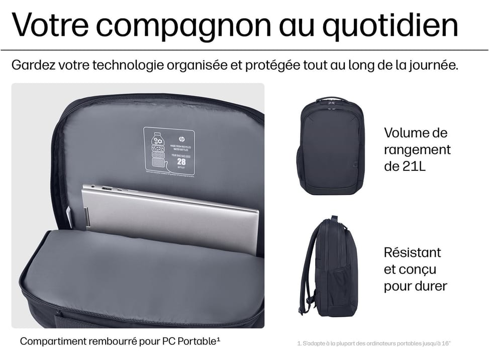 Sac à dos pour ordinateur portable HP Everyday 16 pouces — image 3