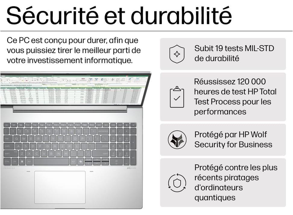 PC Portable Professionnel HP ProBook 460 G11 16" - NVIDIA® GeForce RTX™ 2050 & Extension de garantie 3 ans incluse — image 4