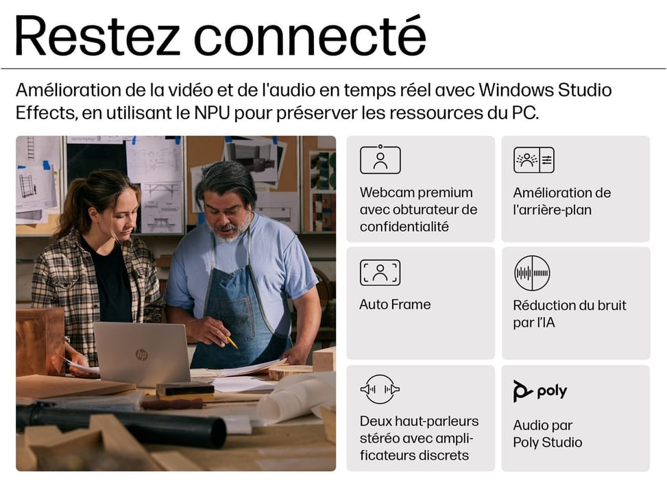 PC Portable Professionnel HP ProBook 460 G11 16" - NVIDIA® GeForce RTX™ 2050 & Extension de garantie 3 ans incluse — image 7