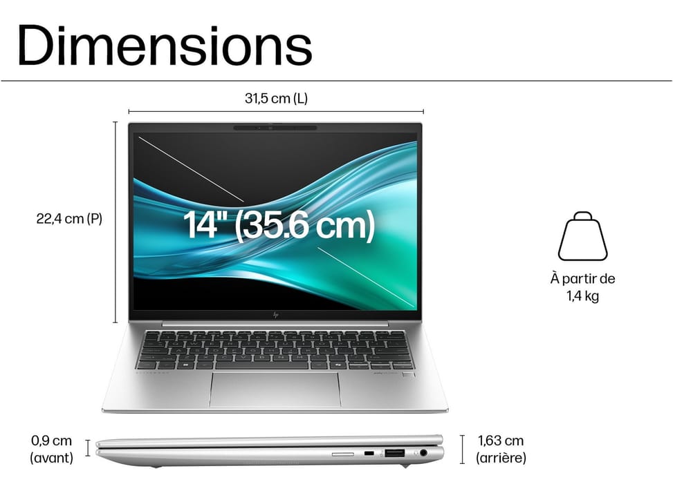 PC Portable Professionnel HP EliteBook 845 G11 14" — image 3