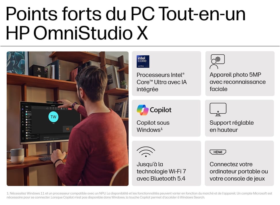 Ordinateur de bureau tout-en-un HP OmniStudio X 27-cs0001nf — image 6