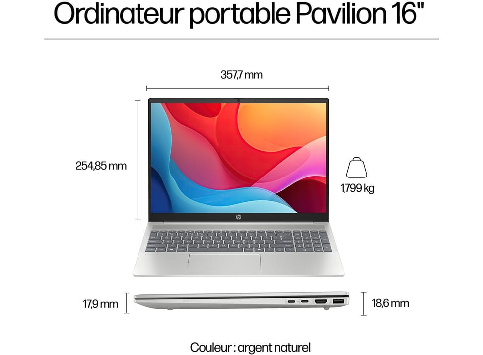 PC Portable HP Pavilion 16-ag0011nf — image 5
