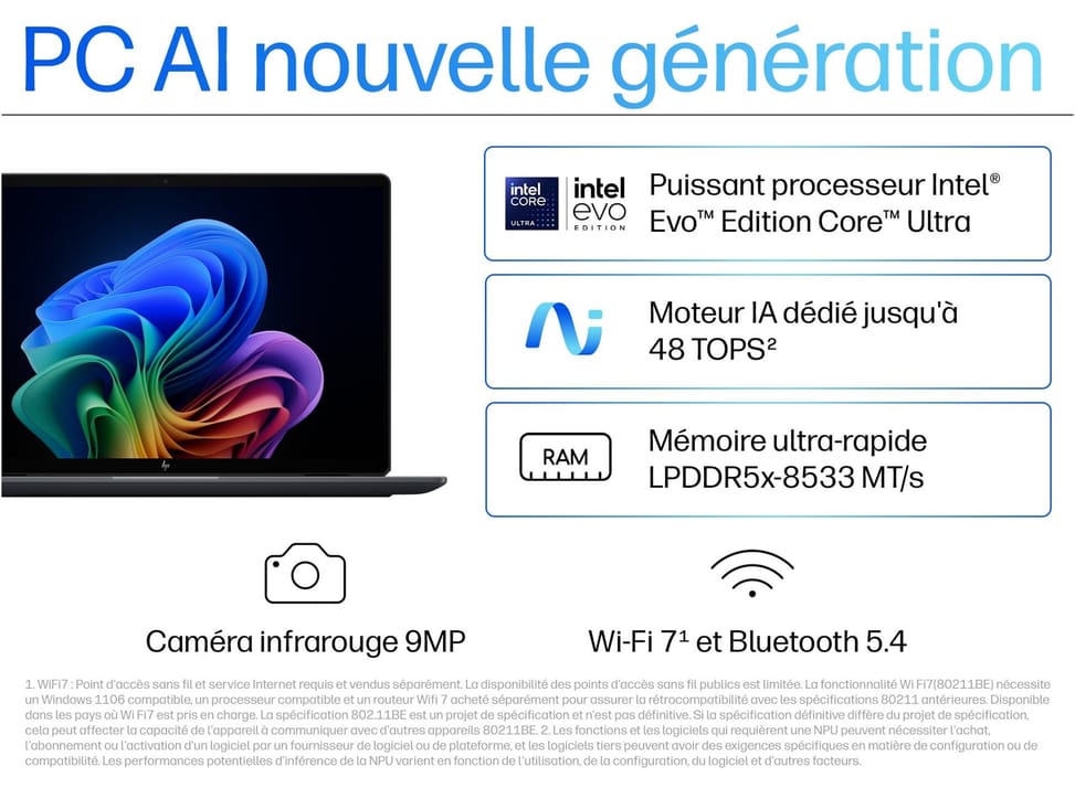PC Portable IA 2 en 1 HP OmniBook Ultra Flip 14-fh0003nf - écran tactile OLED 120Hz — image 4
