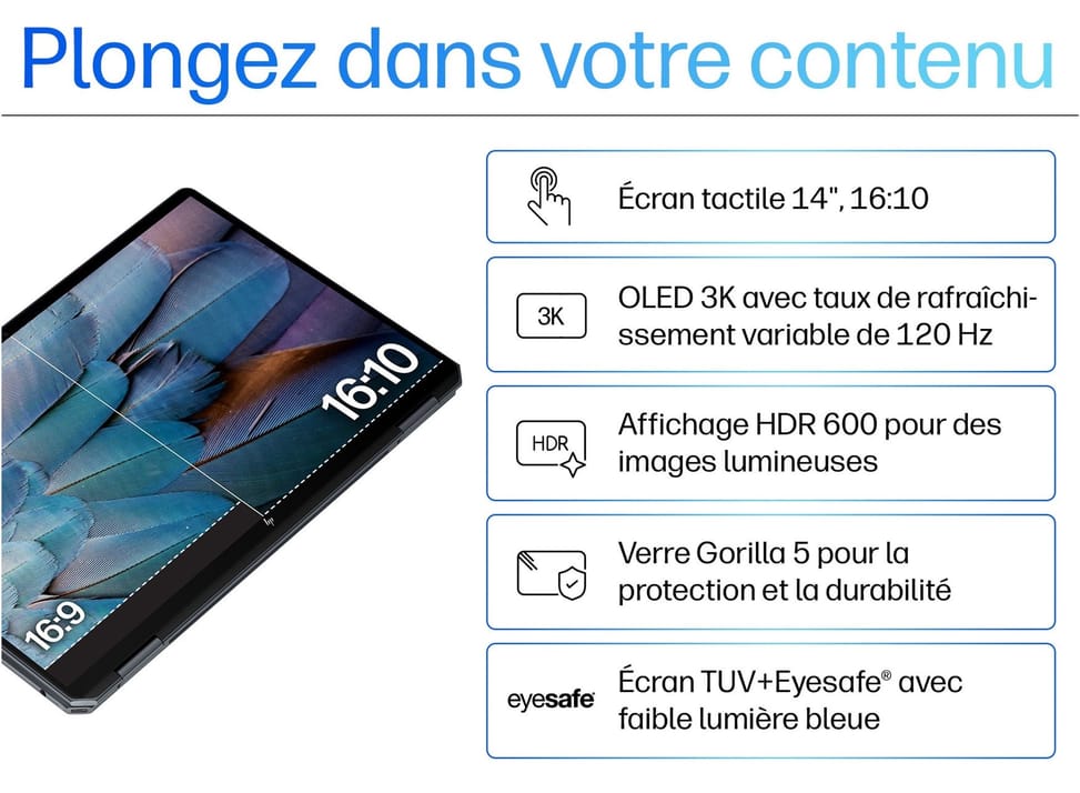 PC Portable IA 2 en 1 HP OmniBook Ultra Flip 14-fh0003nf - écran tactile OLED 120Hz — image 5