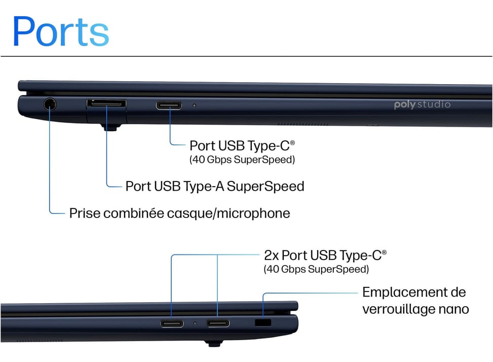 PC Portable Professionnel IA HP EliteBook Ultra G1i 14" — image 2