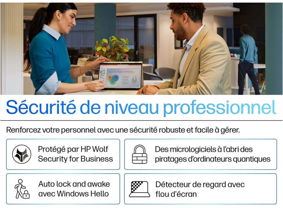 PC Portable Professionnel IA 2 en 1 HP EliteBook X Flip G1i 14" — image 6