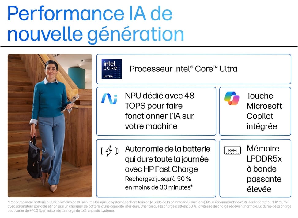PC Portable Professionnel IA 2 en 1 HP EliteBook X Flip G1i 14" — image 7
