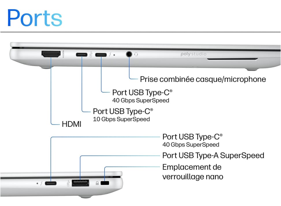 PC Portable professionnel IA HP EliteBook X G1a 14" — image 2
