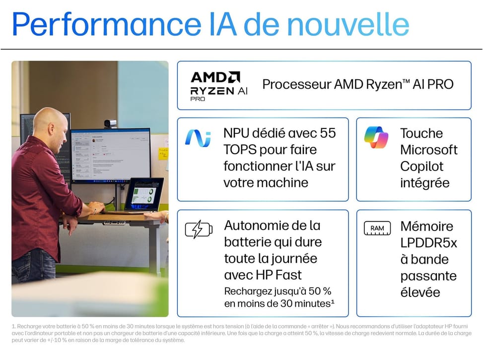 PC Portable professionnel IA HP EliteBook X G1a 14" — image 7