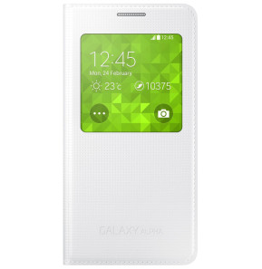 SAMSUNG White Sview Cover Pour Alpha