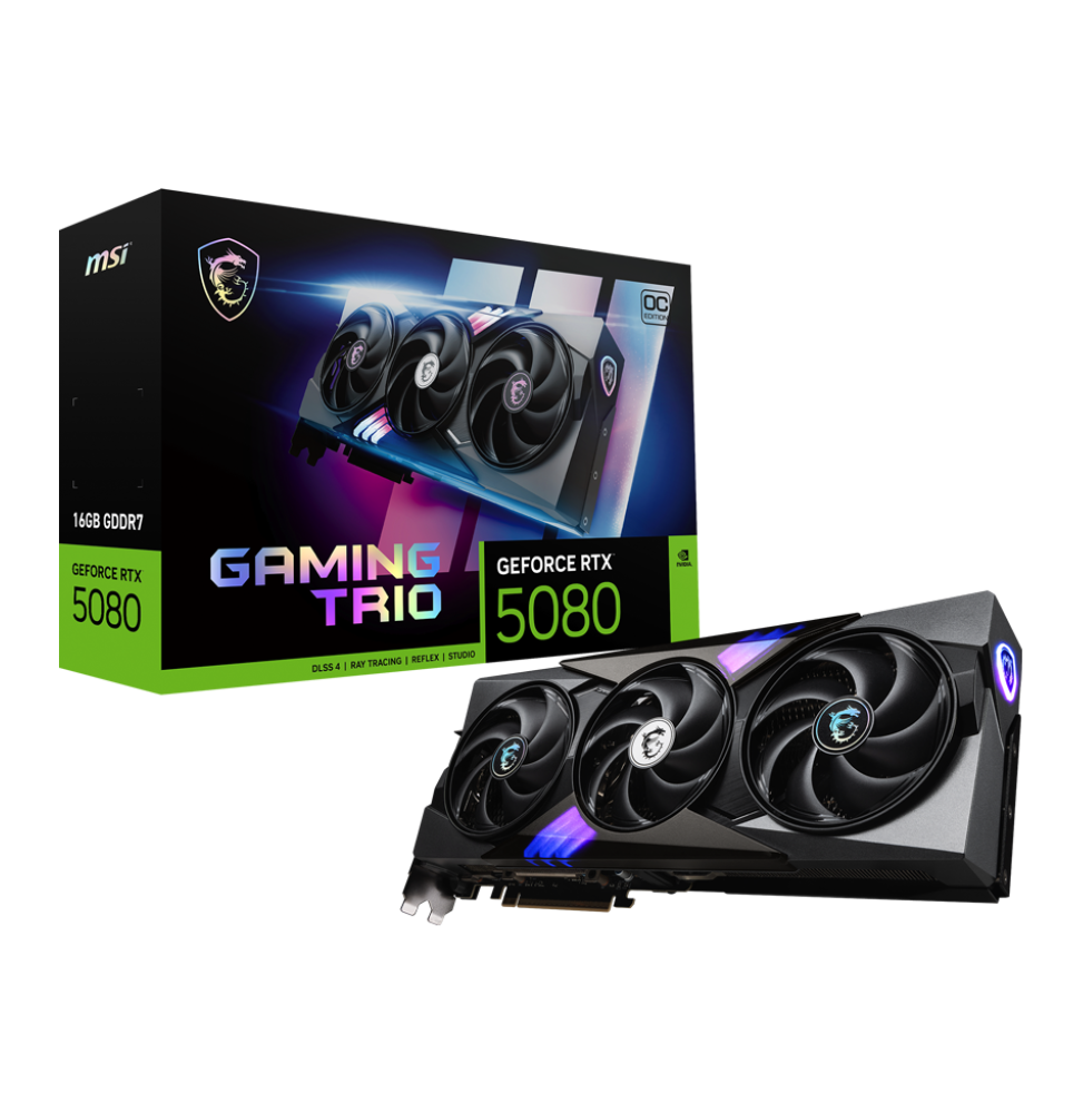 Carte Graphique MSI GeForce® RTX 5080 16G GAMING TRIO OC (912-V531-005)