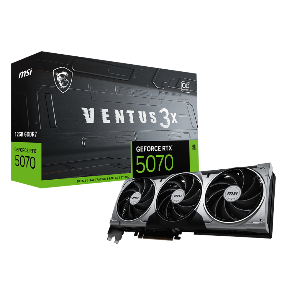 Carte Graphique MSI GeForce® RTX 5070 12G VENTUS 3X OC (912-V532-001)