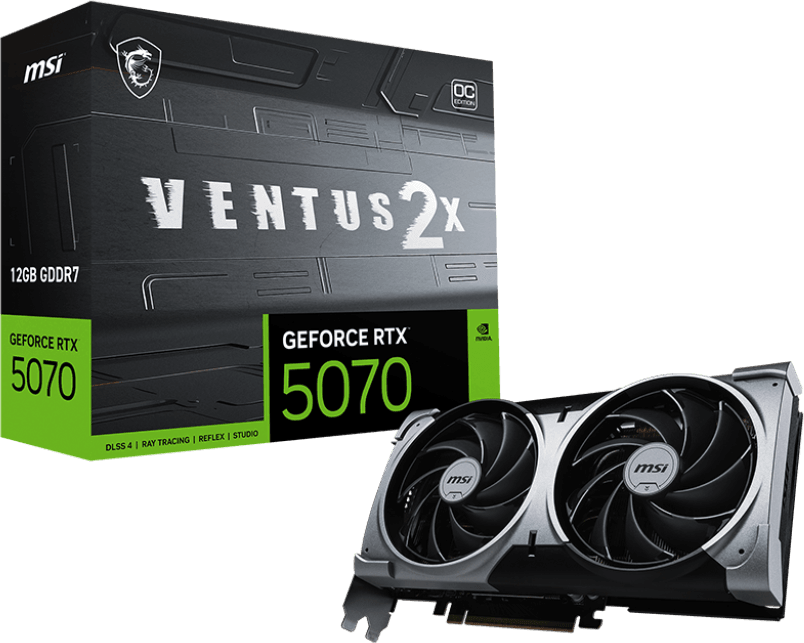 MSI GeForce® RTX 5070 12G VENTUS 2X OC Graphics Card (912-V532-003) — image 1