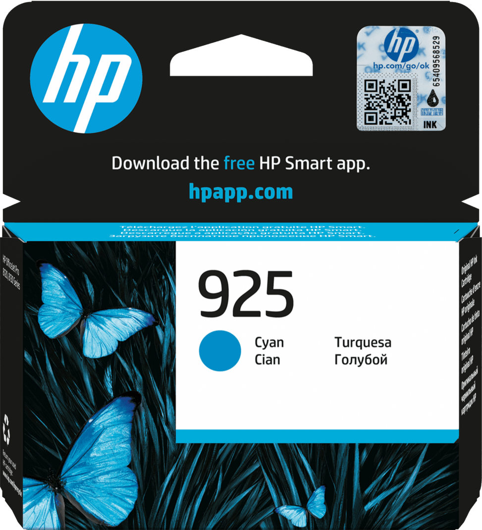 HP 925 Cyan - Cartouche d'encre HP d'origine (4K0V6PE) — image 1