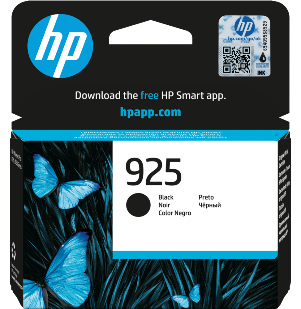 HP 925 Noir - Cartouche d'encre HP d'origine (4K0V9PE)