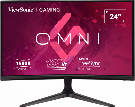 ViewSonic Moniteur de Jeu Incurvé 24" Pouces 165Hz