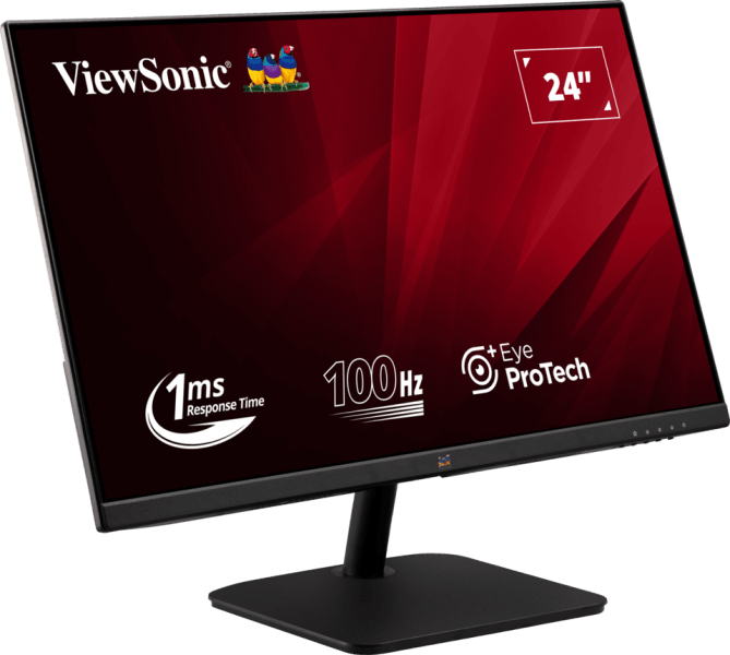 ViewSonic Moniteur IPS 24" Pouces DisplayPort, HDMI et Haut-Parleurs — image 2