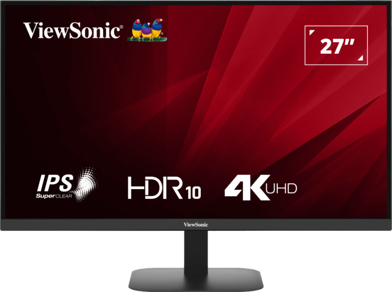 ViewSonic Moniteur UHD 27" Pouces 4K avec HDR 10 et double HDMI et DisplayPort — image 1