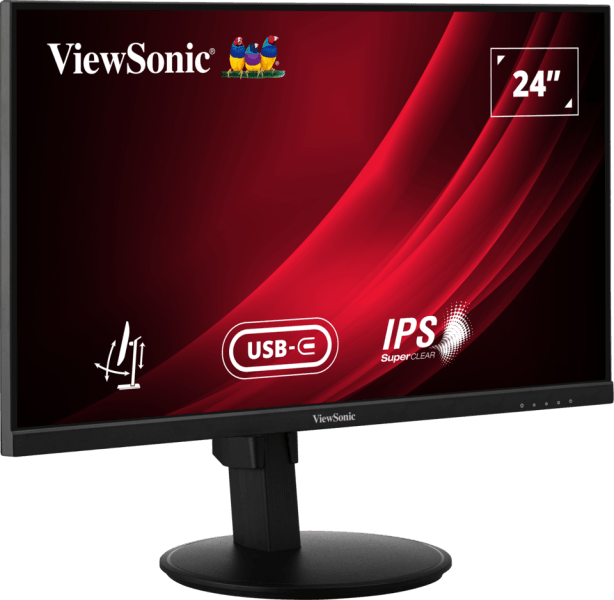 ViewSonic VG2409-MHDU-2 Écran IPS ergonomique 24 pouces Full HD avec Hub USB-C — image 3