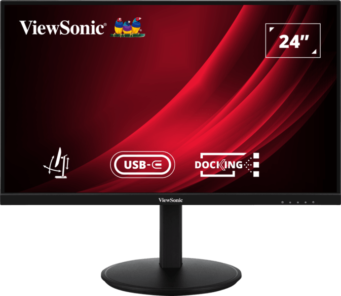 ViewSonic VG2409U-2 Écran station d'accueil, ergonomique de 24 pouces Full HD avec Hub USB-C — image 2