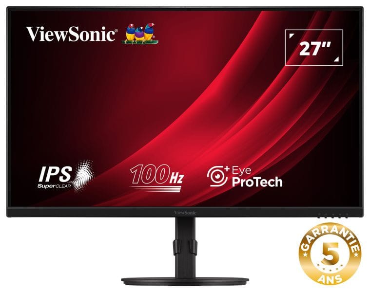 ViewSonic Moniteur Ergonomique 27" Pouces Full HD — image 1