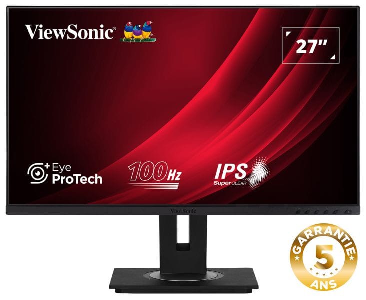ViewSonic Moniteur 27" Pouces IPS Ergonomie Avancée — image 1