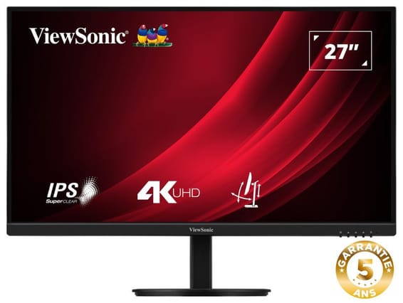 ViewSonic Moniteur Ergonomique 27" Pouces 4K UHD