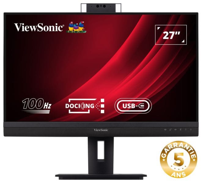 ViewSonic Moniteur 27" station d'accueil QHD 100Hz avec webcam pop-up pour de la visioconférence certifiée Windows — image 2