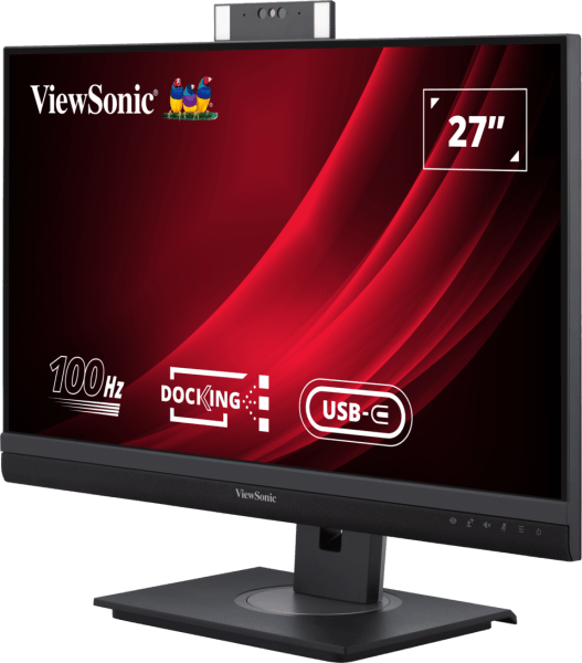 ViewSonic Moniteur 27" station d'accueil QHD 100Hz avec webcam pop-up pour de la visioconférence certifiée Windows — image 4