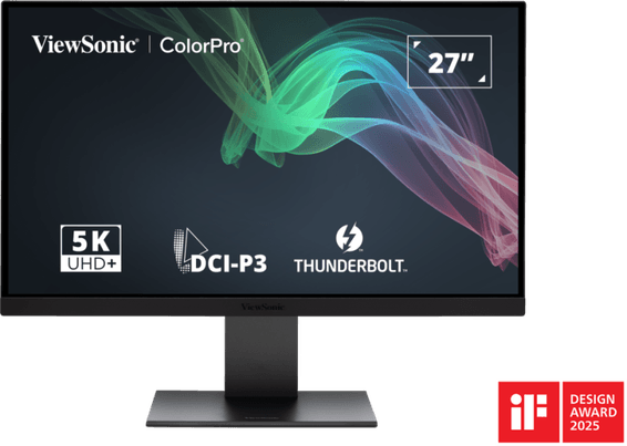 ViewSonic VP2788-5K Écran 27 pouces 5K Thunderbolt™ 4 avec prise en charge de 99 % de la DCI-P3 et du double chaînage 5K