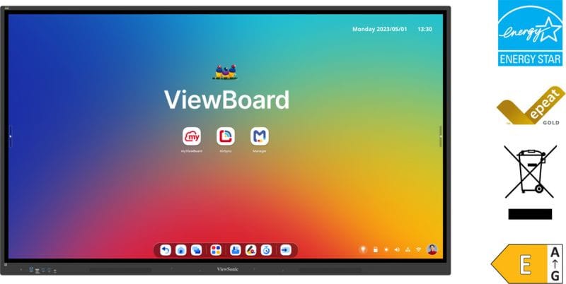 ViewSonic ViewBoard IFP7534 Écran interactif 4K ViewBoard 75” certifié EDLA (accord de licence pour appareils professionnels) — image 12