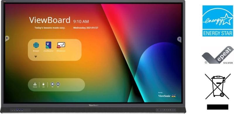 ViewSonic Moniteur interactif 75" Pouces 4K ViewBoard® — image 1