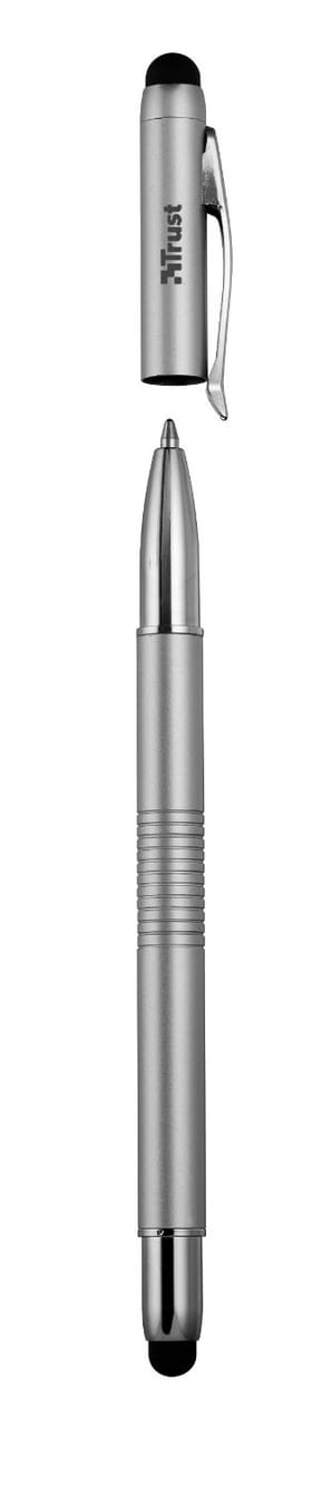 Trust 3en1 Stylet pour Tablettes et Smartphones avec Pointe Standard, Pointe Haute Précision et Pointe de Stylo Bille - Gris — image 4