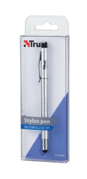 Trust 3en1 Stylet pour Tablettes et Smartphones avec Pointe Standard, Pointe Haute Précision et Pointe de Stylo Bille - Gris — image 6
