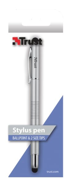 Trust 3en1 Stylet pour Tablettes et Smartphones avec Pointe Standard, Pointe Haute Précision et Pointe de Stylo Bille - Gris — image 7