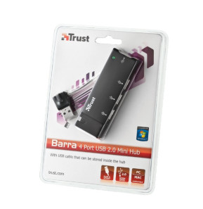 Trust BARRA Mini Hub 4 Port USB 2.0 (15005)