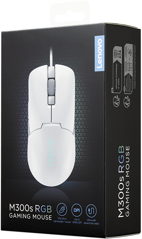 Souris de jeu Lenovo Legion M300s RGB - Glacier White (GY51H47351) — image 14