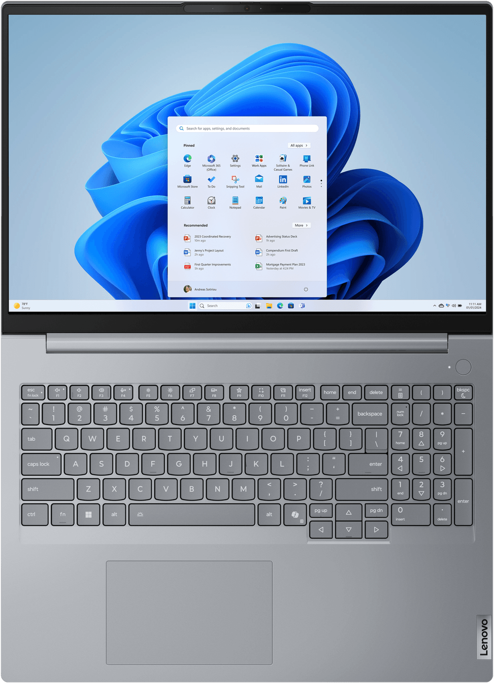 Ordinateur Portable Lenovo ThinkBook 16 G8 IAL (21SK001MTP) — image 5