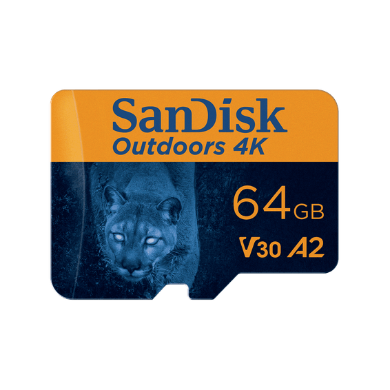 Carte microSDXC UHS-I SanDisk Outdoors 4K avec adaptateur SD - Pack de un - 64 Go